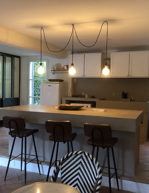 Le mobilier en béton ciré